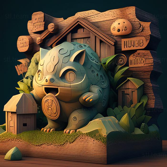 3D model Bulbasaur and the Hidden Village Fushigidane of the Hid (STL)
